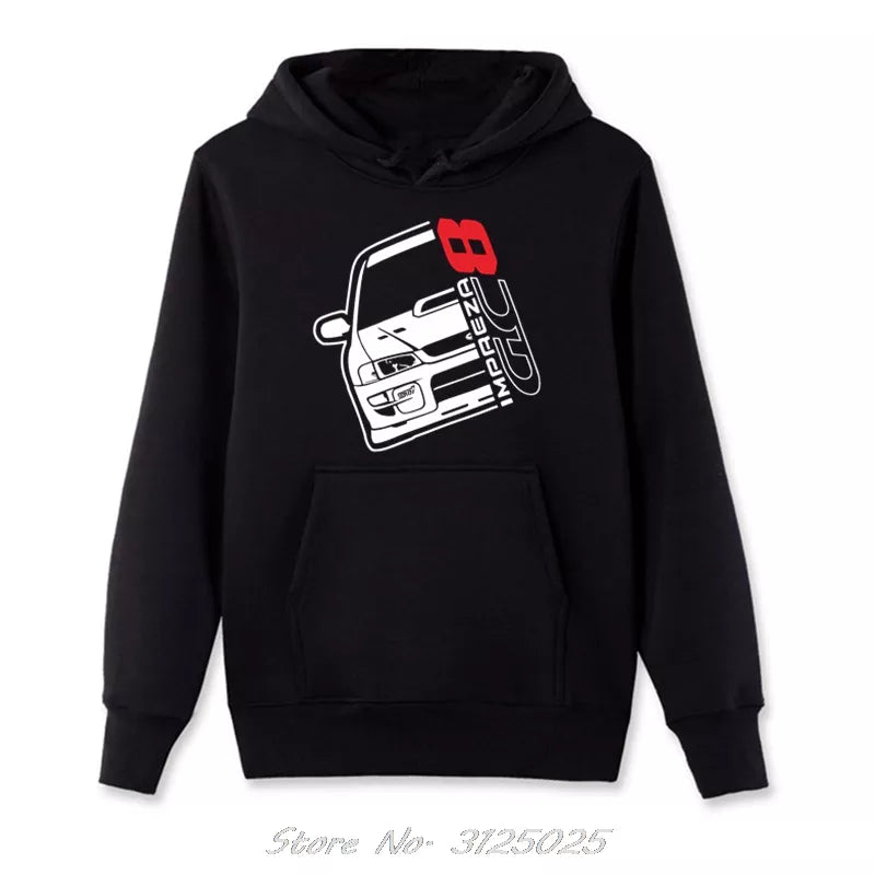 SUBARU Hoodie Sweatshirt Fashion Japan Car Impreza Gc8