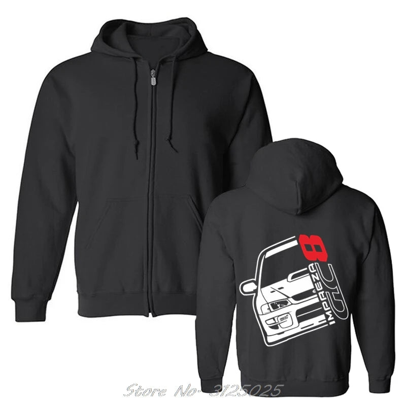 SUBARU Hoodie Sweatshirt Fashion Japan Car Impreza Gc8