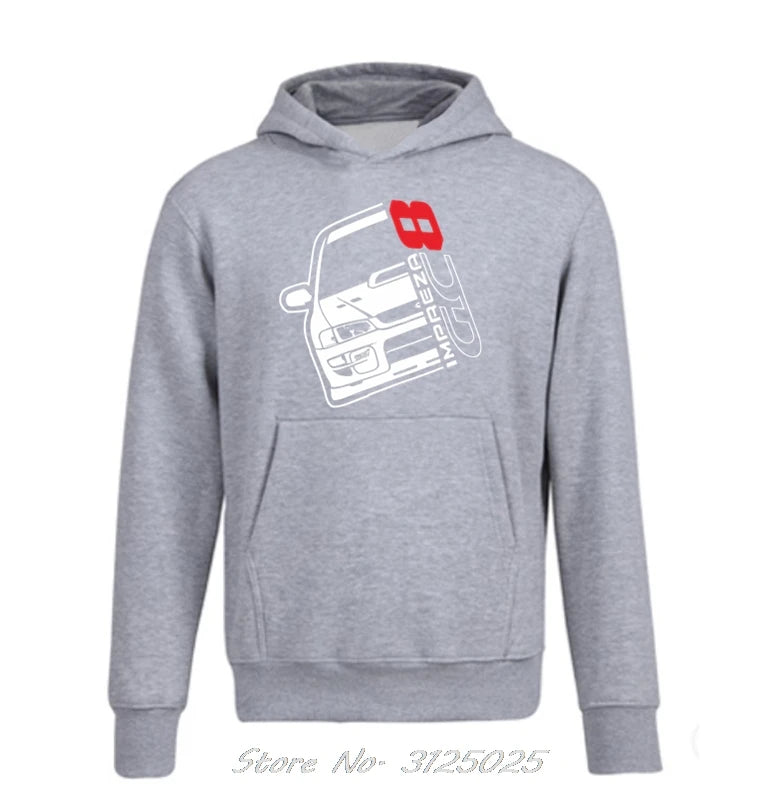 SUBARU Hoodie Sweatshirt Fashion Japan Car Impreza Gc8