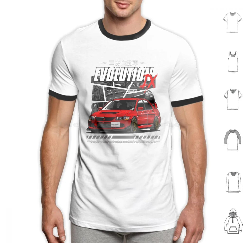 FOR MEN Lancer Evolution Ix T Shirt B Cotton