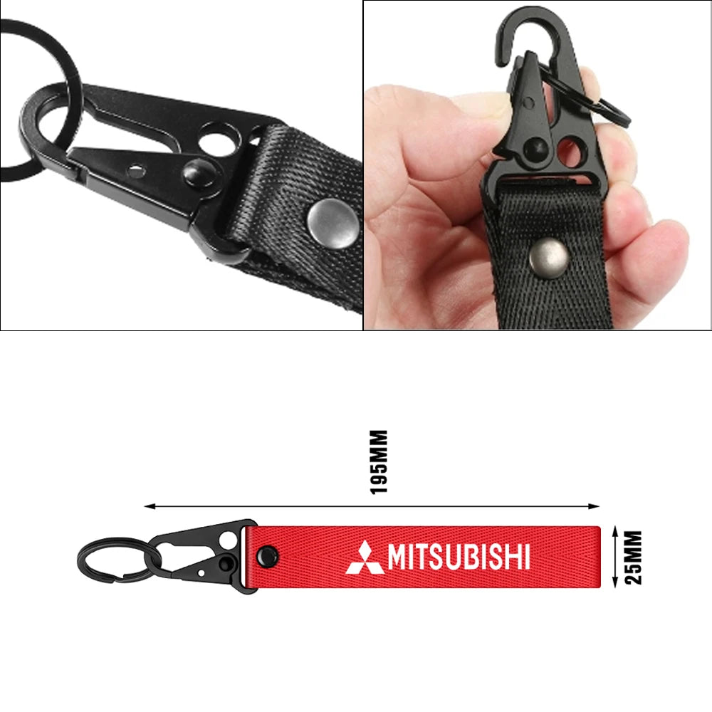 Nylon Metal Key ChainFor Mitsubishi