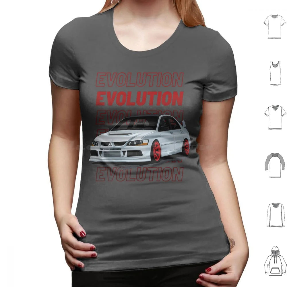 FOR WOMEN Mitsubishi Evolution 8 T Shirt Cotton