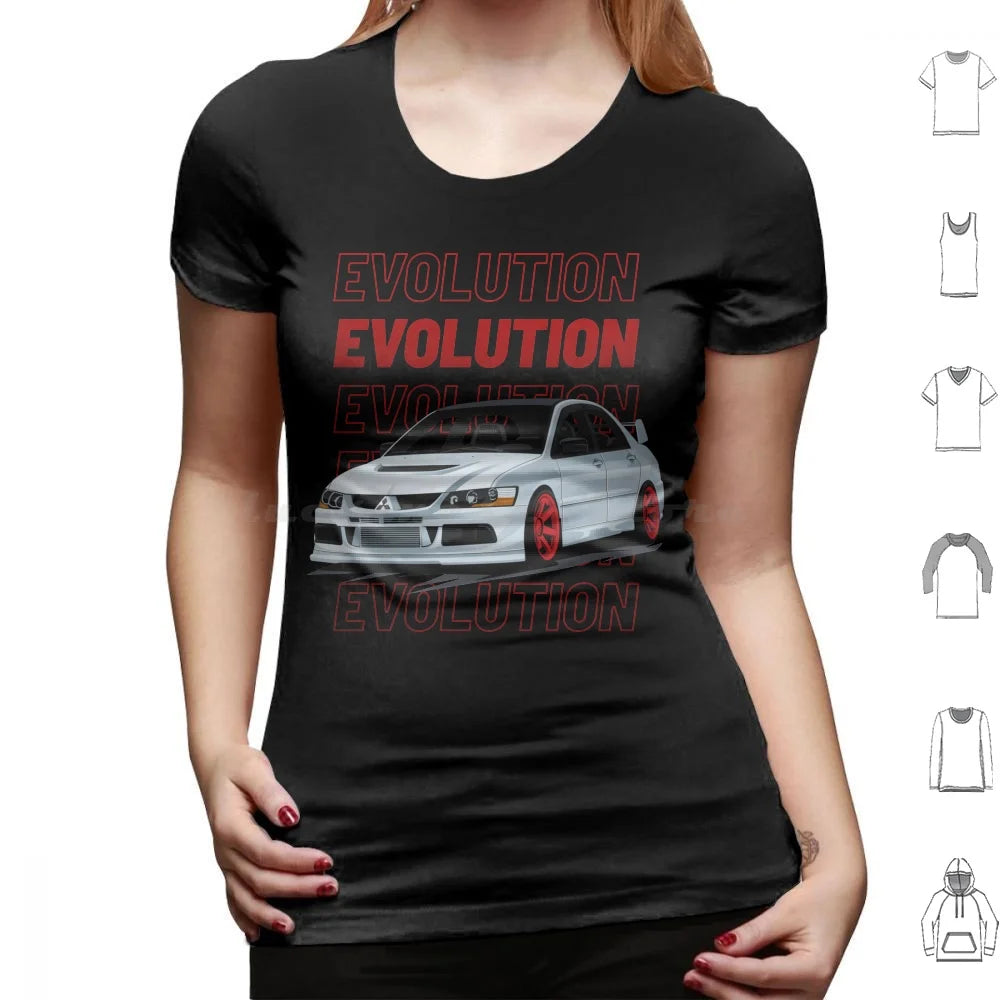 FOR WOMEN Mitsubishi Evolution 8 T Shirt Cotton