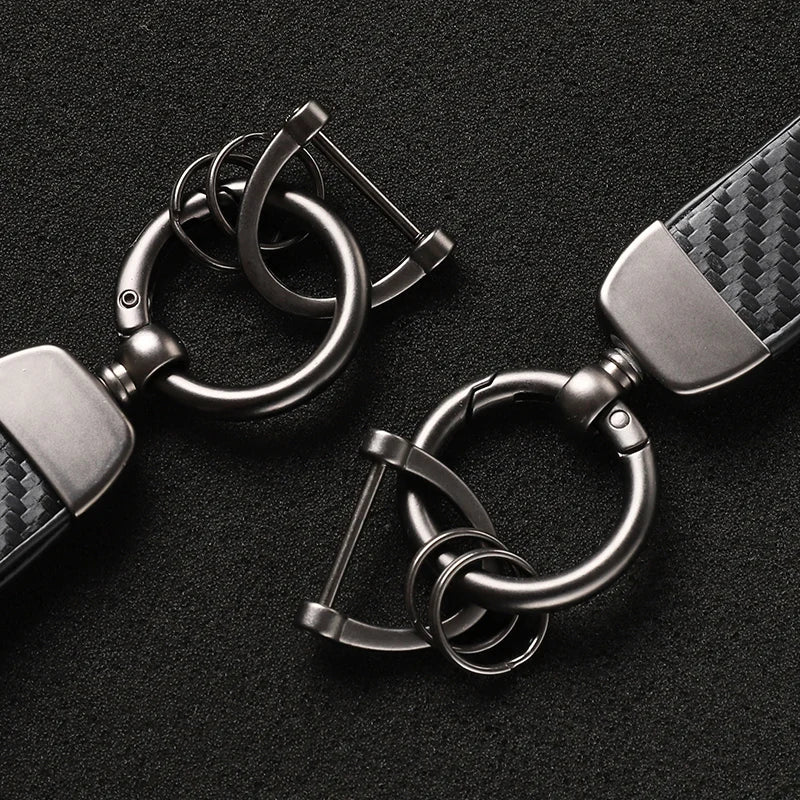 Mitsubishi Car Keychain Carbon Fiber